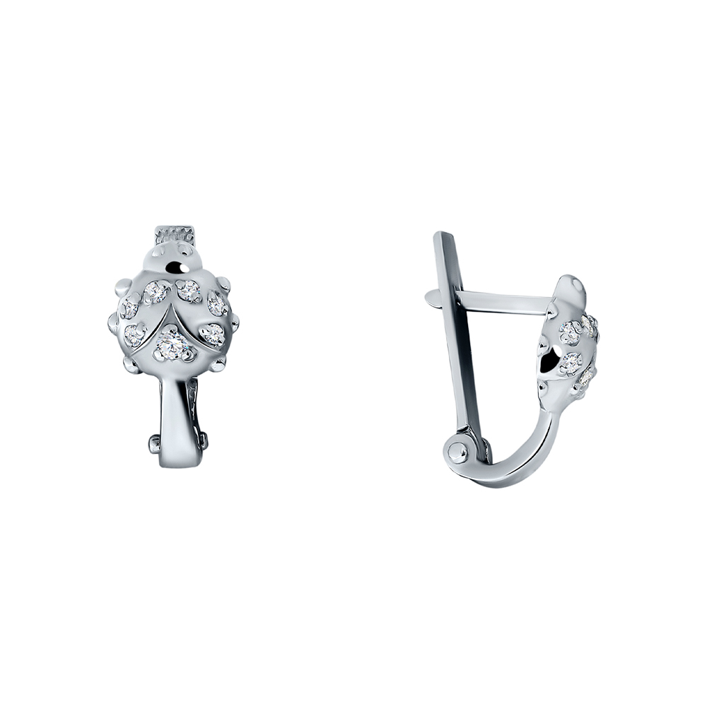 Серьги детские из серебра Аврора 83054