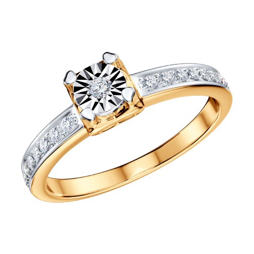 Кольцо помолвочное с бриллиантом SOKOLOV 1012010 №25 71