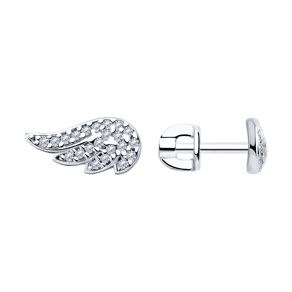 Серьги пуссеты из серебра 94025727