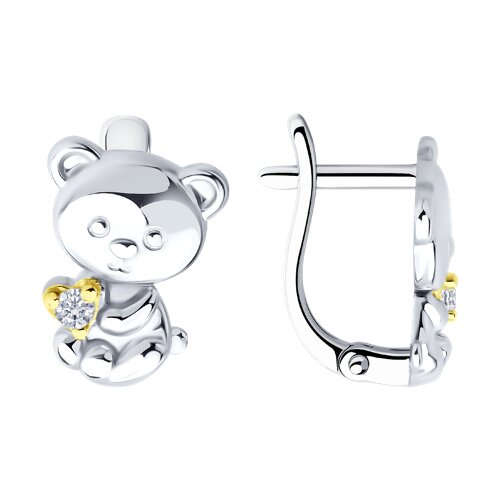 Серьги детские из серебра SOKOLOV 94027004