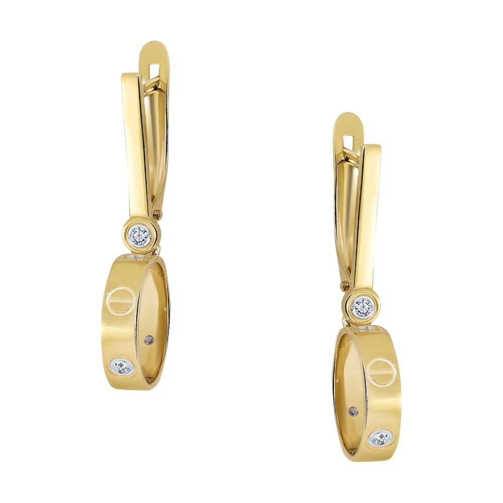 Серьги из золота DEL'TA л1202644
