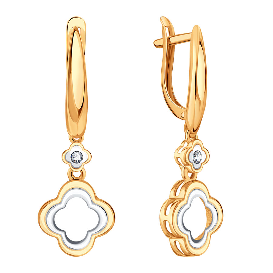 Серьги из золота KARATOV Т14202Г330