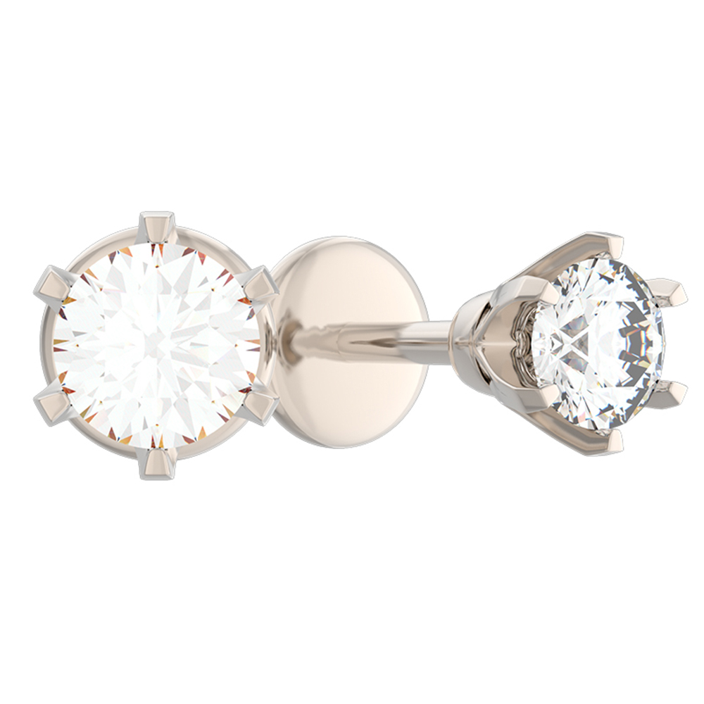 Серьги пуссеты с бриллиантом Grant Jewelry 5701698