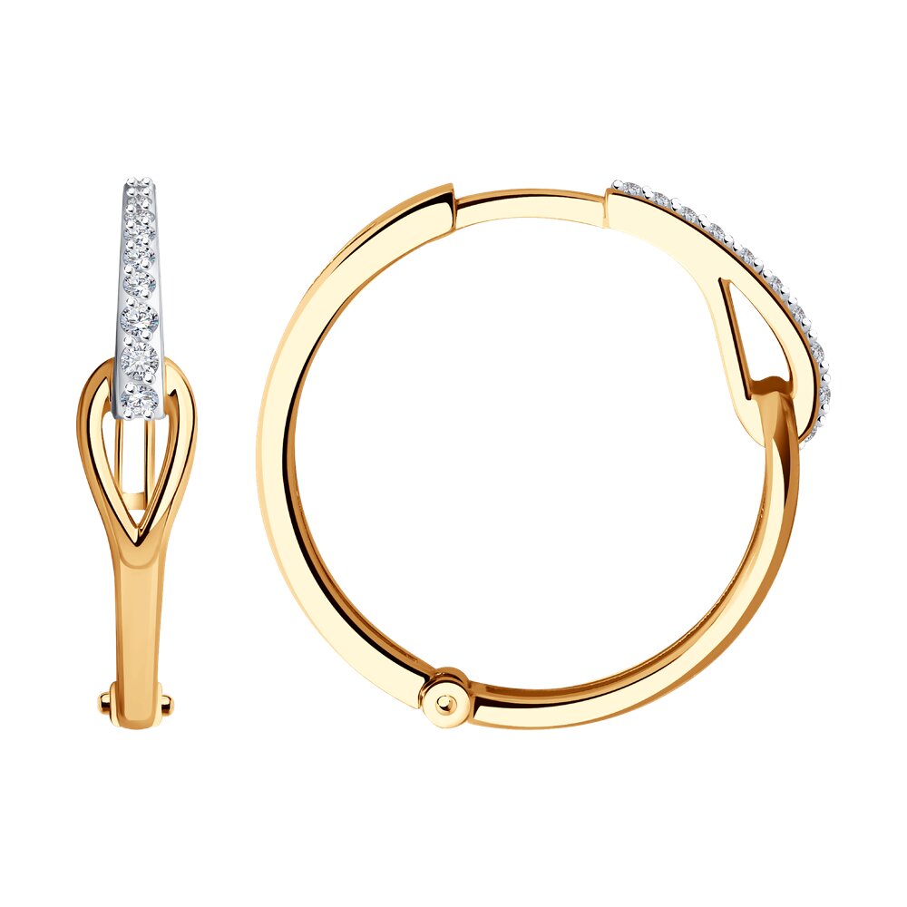 Серьги с бриллиантом SOKOLOV 1021949 №22 15