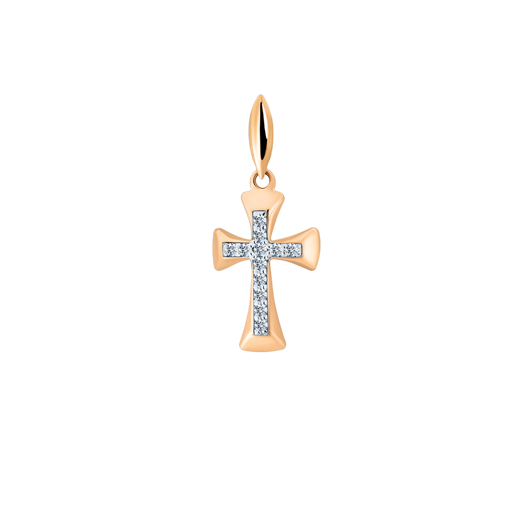 Подвеска крест из золота RUSGOLDART 3215607 1 1 1