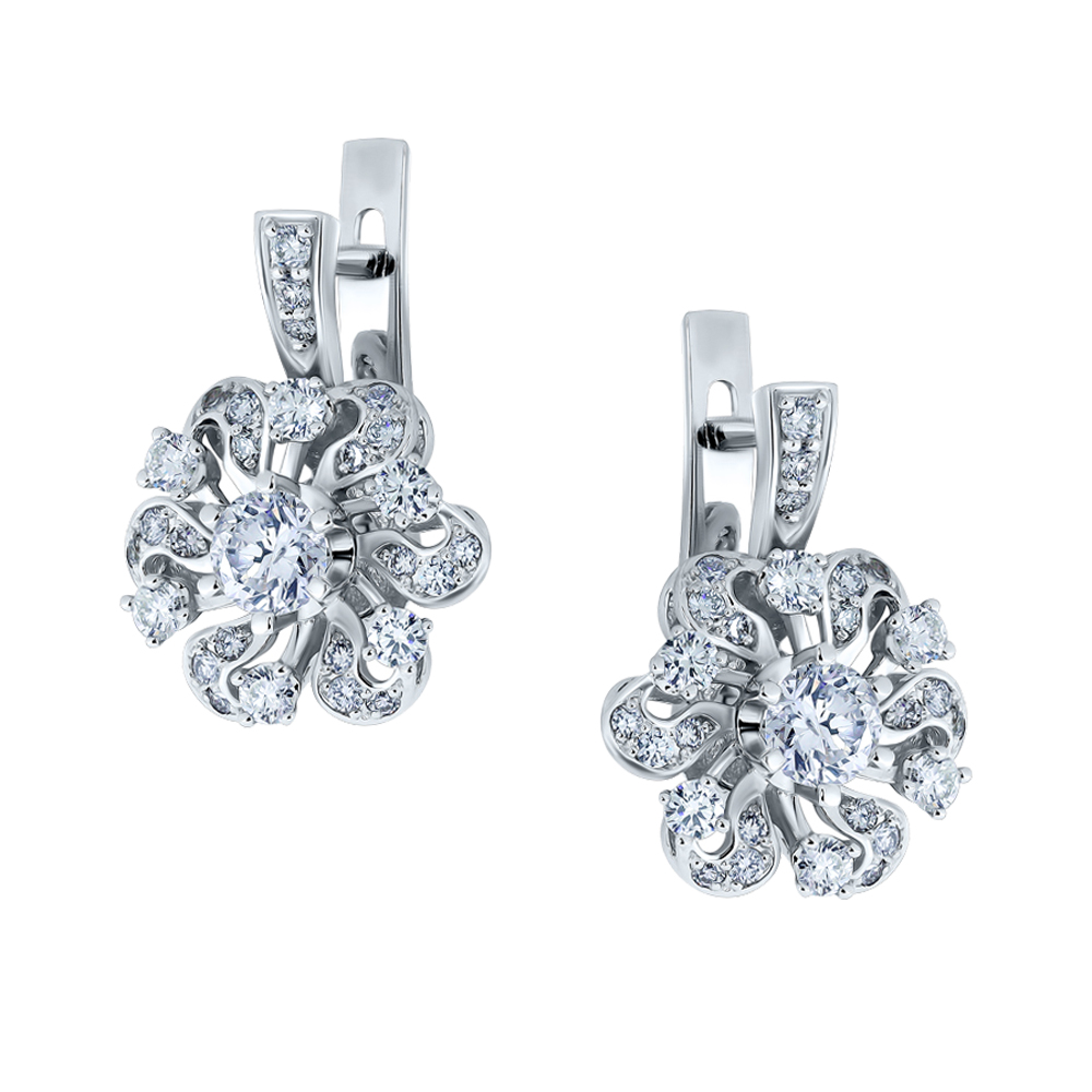 Серьги с бриллиантом ГАЛЕРЕЯ ЭКСКЛЮЗИВА 4570047