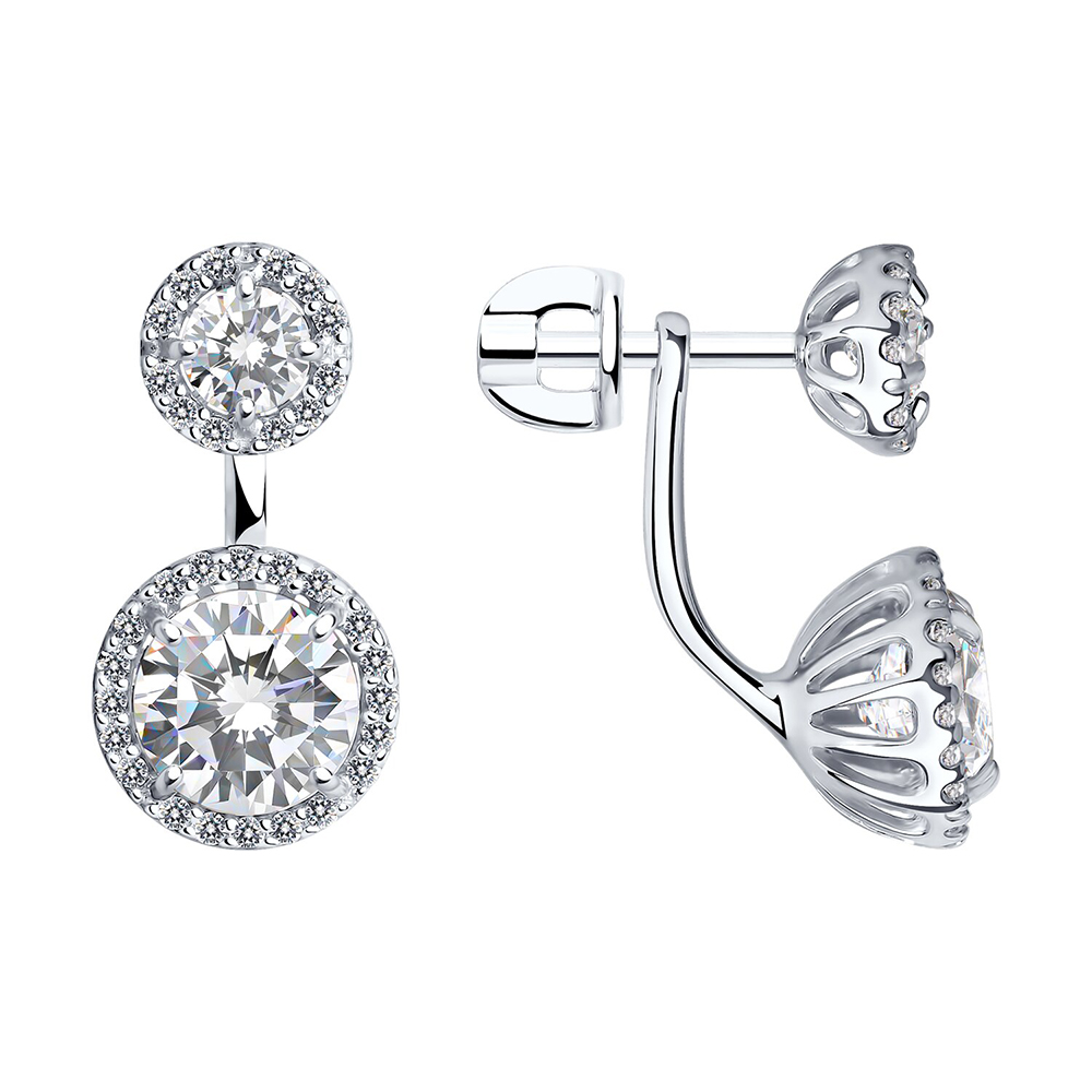 Серьги пуссеты из серебра SOKOLOV 94021435