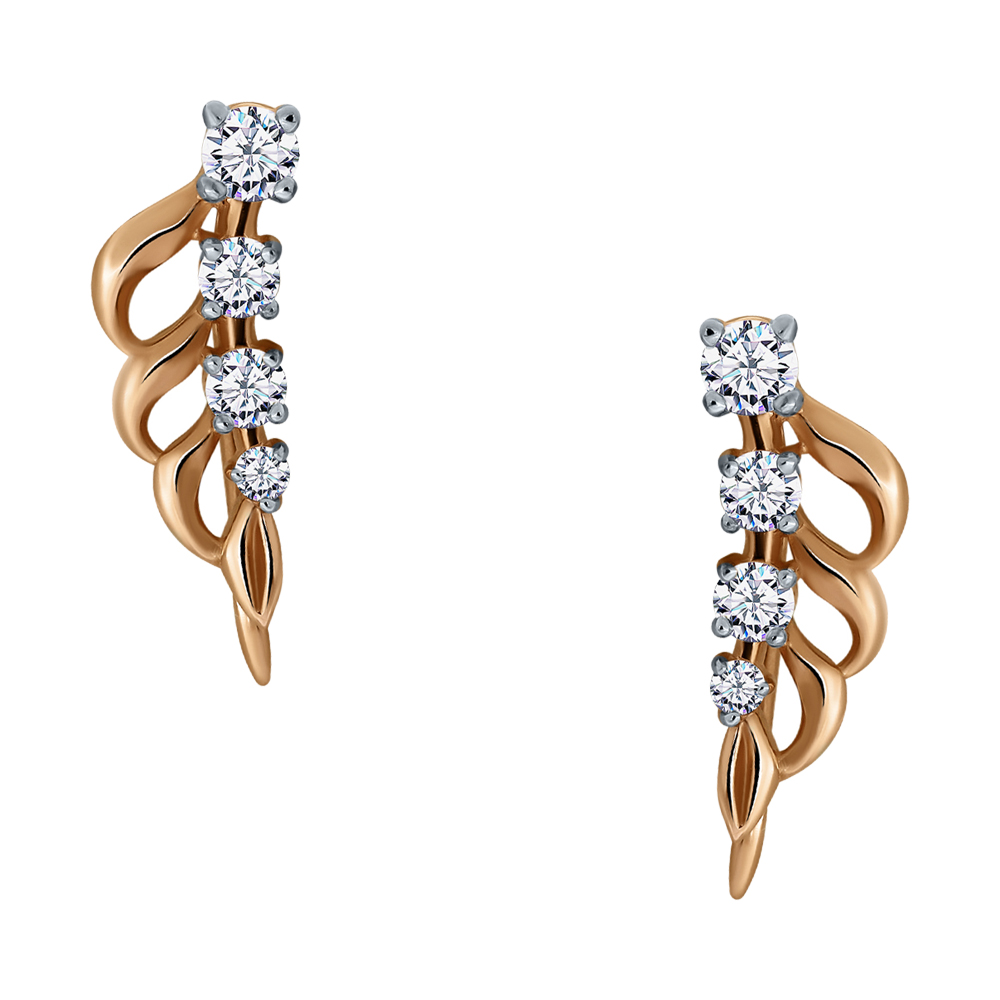 Серьги клаймберы из золота RUSGOLDART 2524207 1 1 1