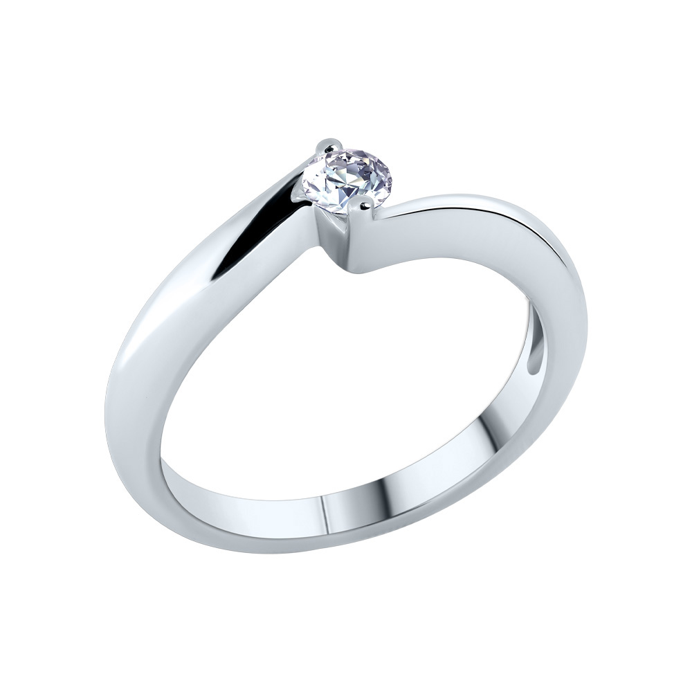 Кольцо помолвочное с бриллиантом Арт-Модерн 01089