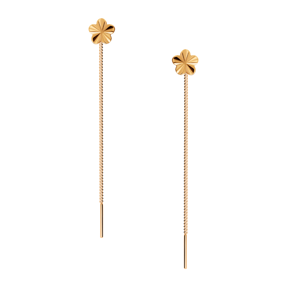 Серьги продежки из золота Аврора 72228