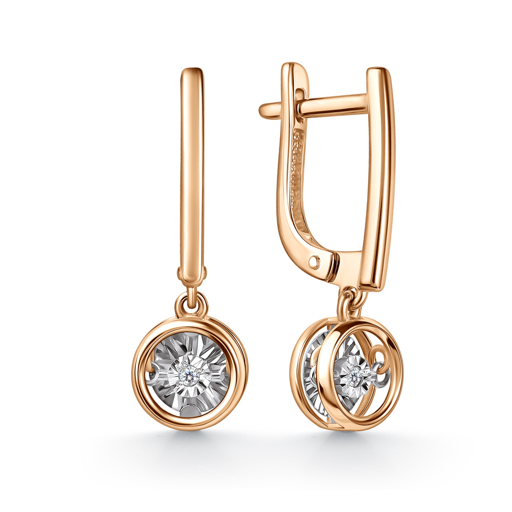 Серьги с бриллиантом grigoriev 02-11-51201-11-00-1