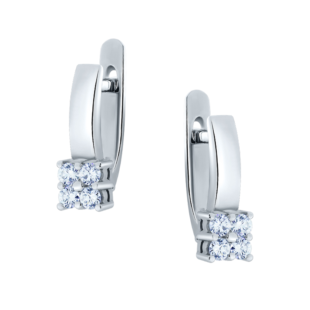 Серьги с бриллиантом МЭЮЗ 79916