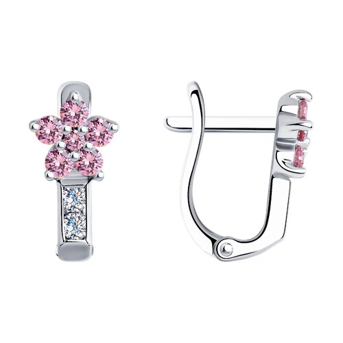 Серьги детские из серебра SOKOLOV 94026034