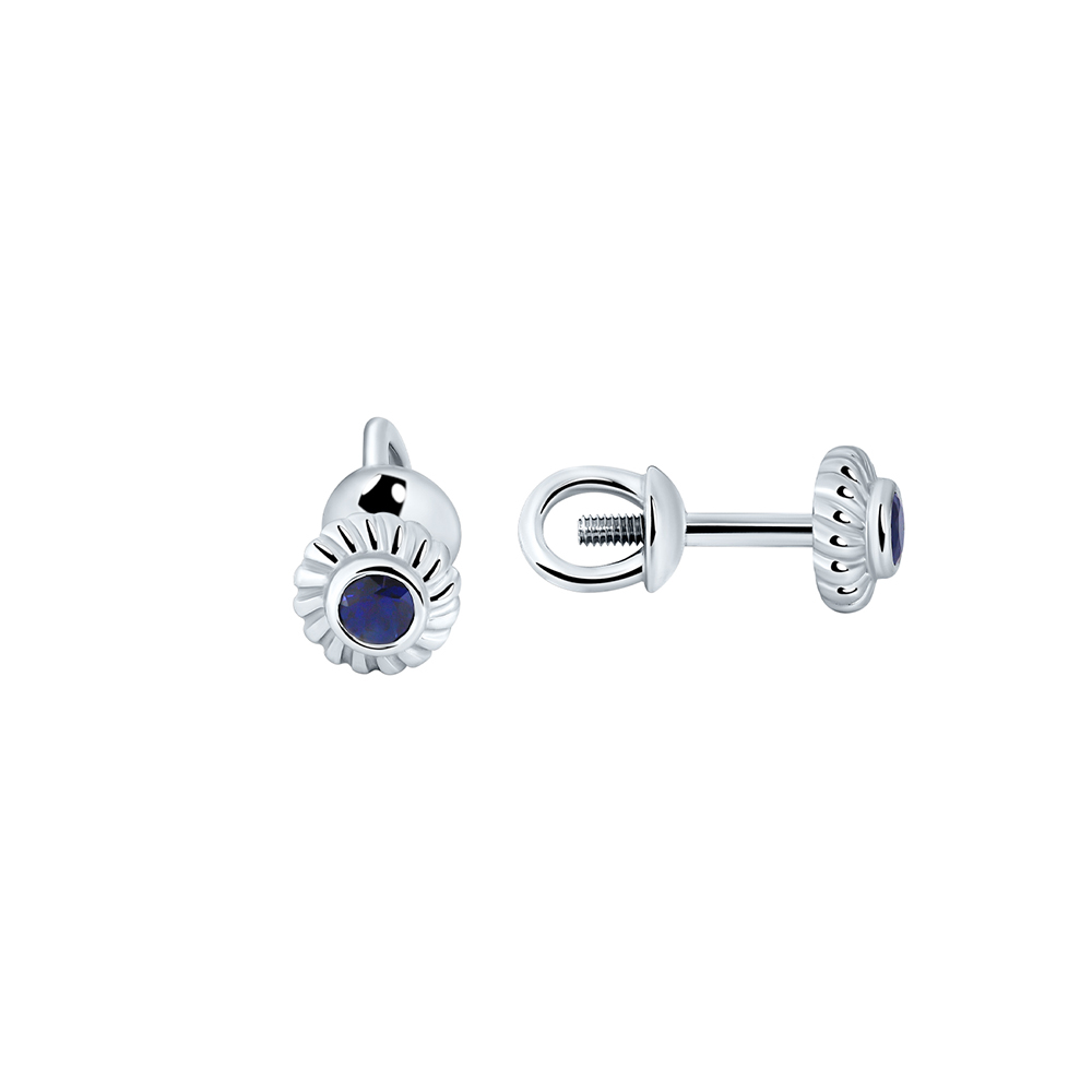 Серьги пуссеты с бриллиантом АРИНА 1037242-21240-C