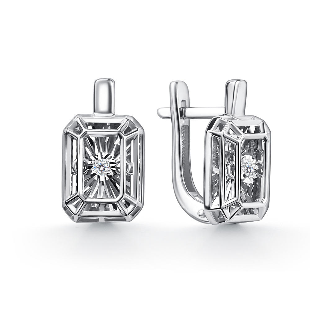 Серьги с бриллиантом grigoriev 02-12-51379-11-00