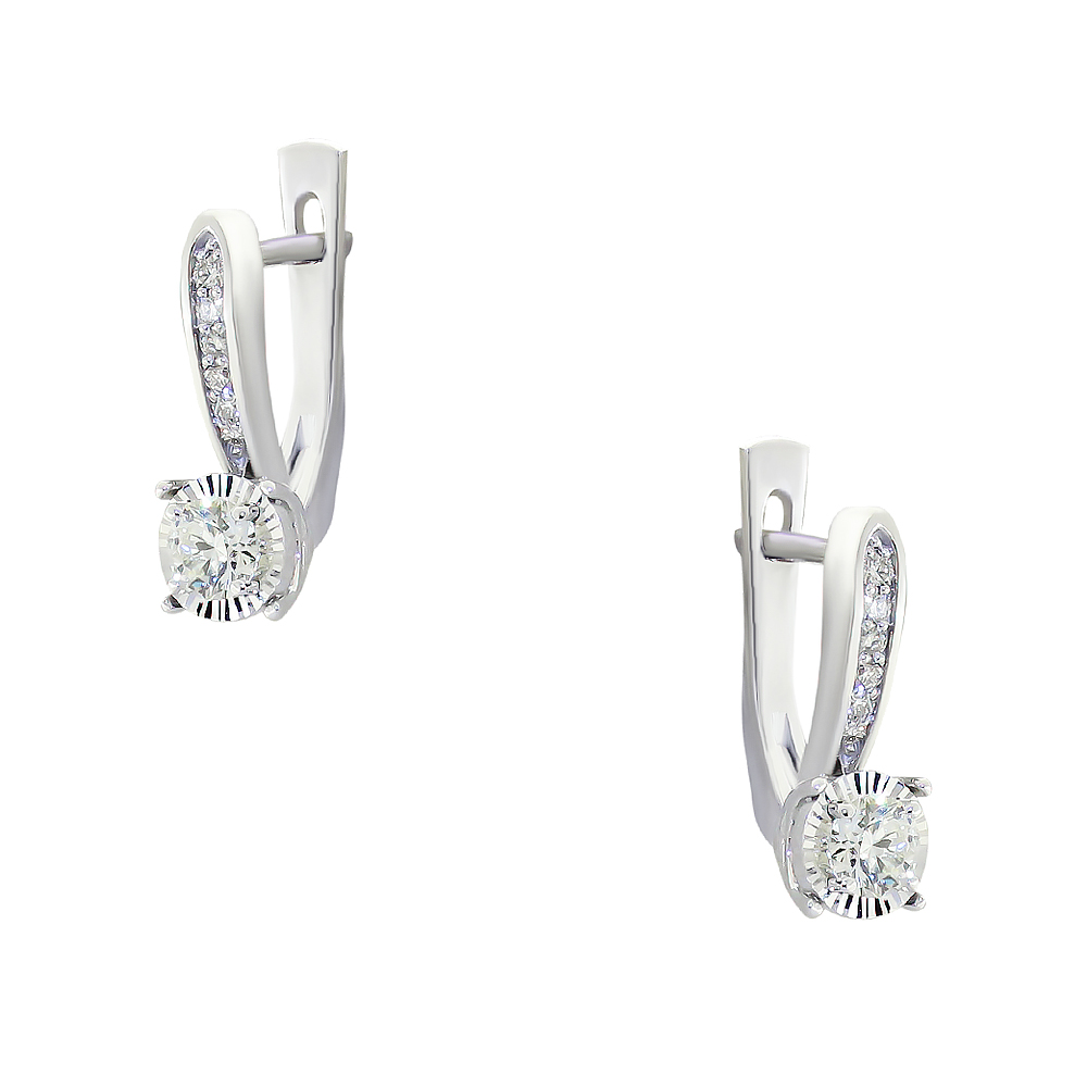 Серьги с бриллиантом ГАЛЕРЕЯ ЭКСКЛЮЗИВА 4570358d