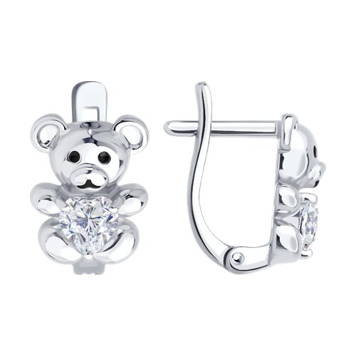 Серьги детские из серебра SOKOLOV 94-120-02321-1