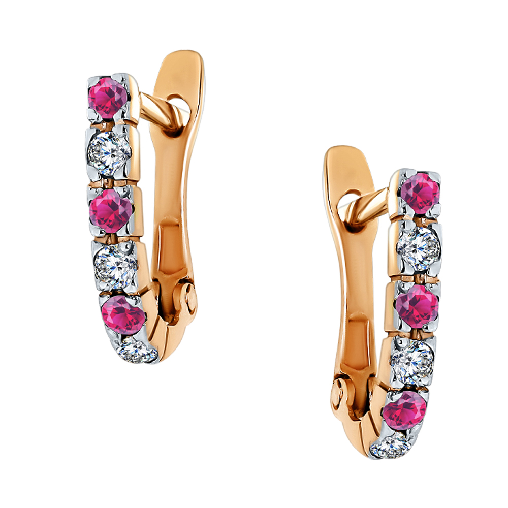 Серьги детские из золота РОСТЗОЛОТО 0435