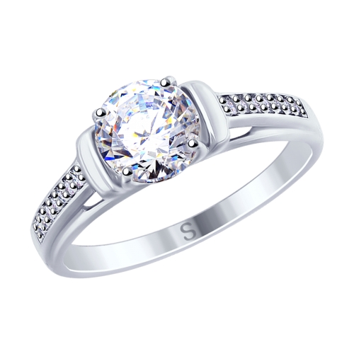 Кольцо помолвочное из серебра SOKOLOV 94012692