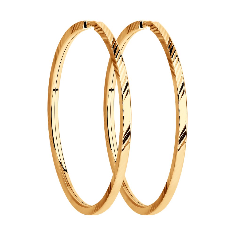 Серьги кольца из золота SOKOLOV 140046