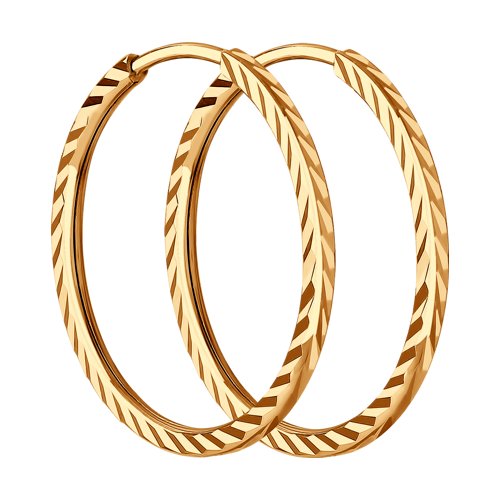 Серьги кольца из золота SOKOLOV 140066