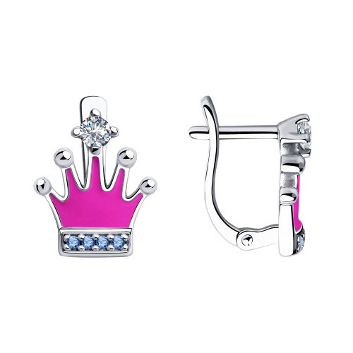 Серьги детские из серебра SOKOLOV 94023545