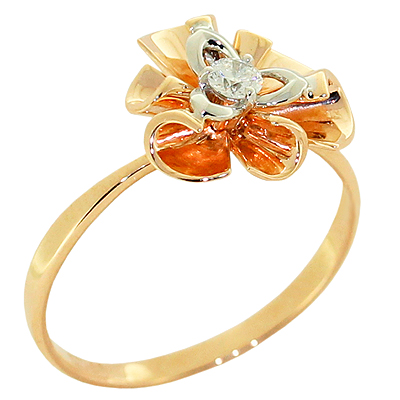 Кольцо с бриллиантом Бриллианты Костромы 01-2740