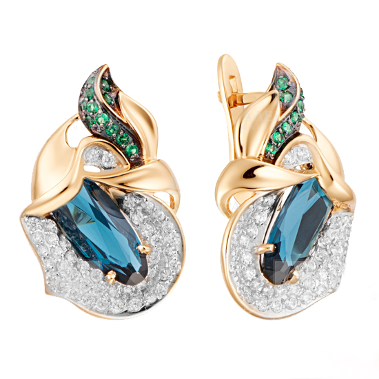 Серьги с бриллиантом АЛЕКСАНДРА КЛ3503А