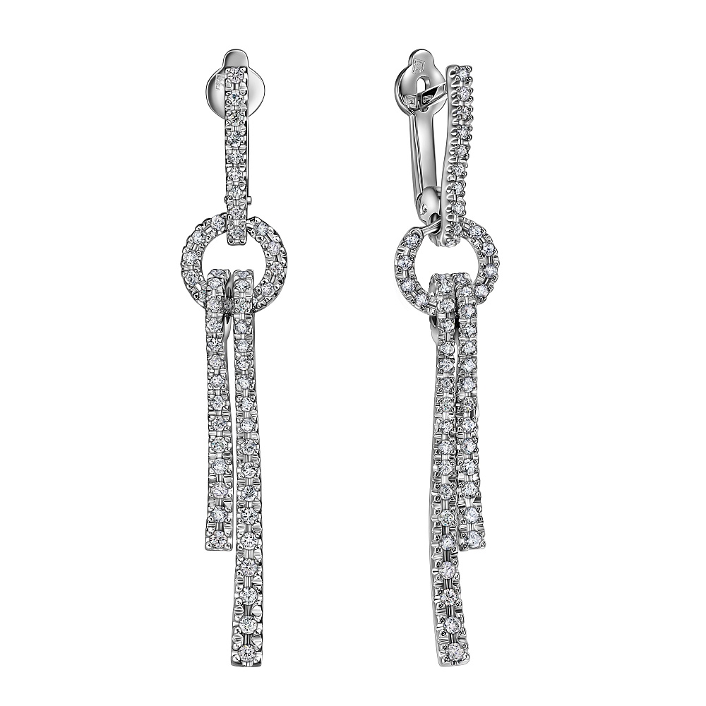 Серьги с бриллиантом Арт-Модерн 020329