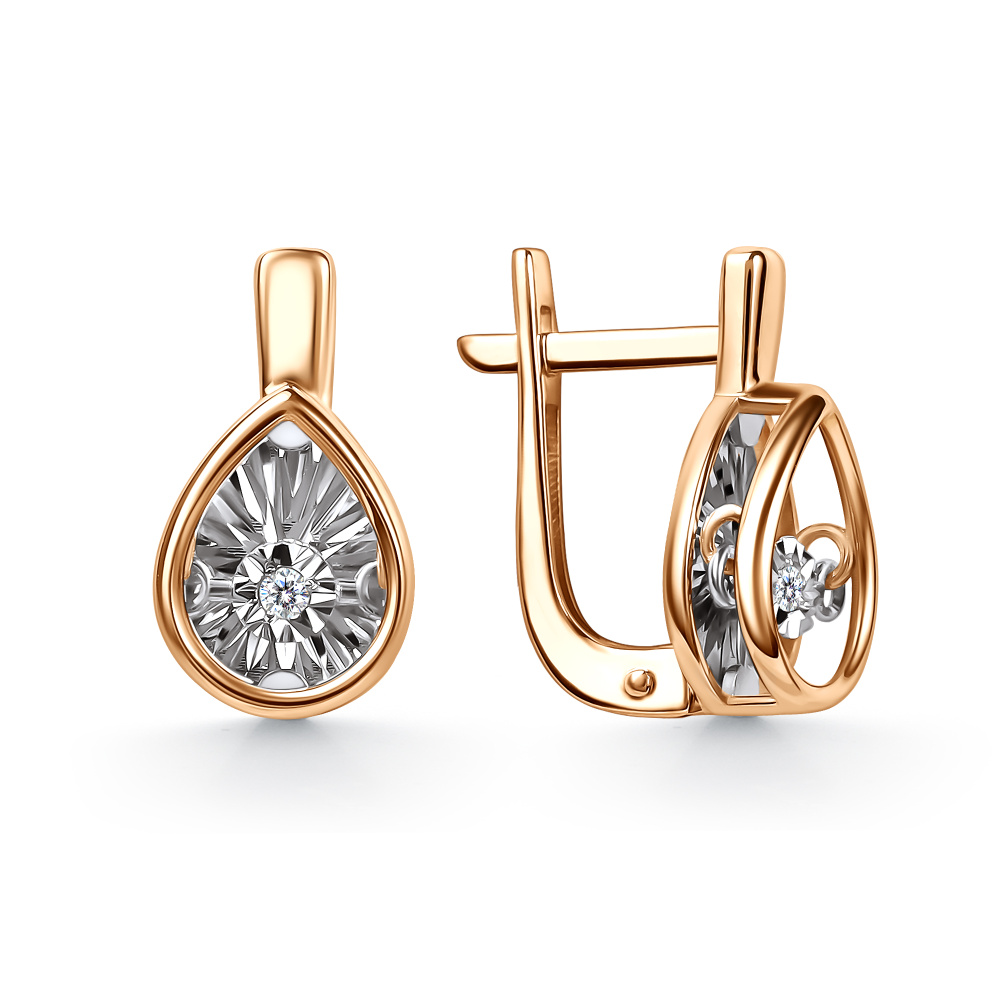 Серьги с бриллиантом grigoriev 02-11-51202-11-00-1