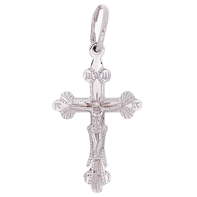Подвеска крест из серебра Аврора 84167