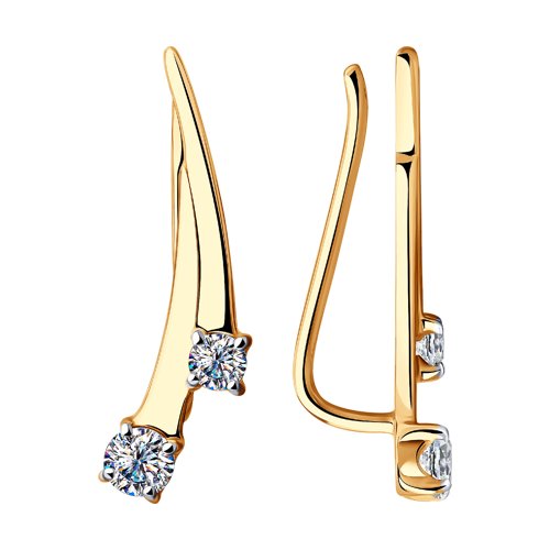 Серьги клаймберы из золота SOKOLOV 028589
