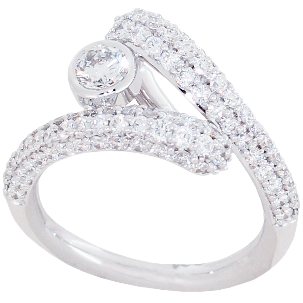 Кольцо с бриллиантом Арт-Модерн 010627-Б