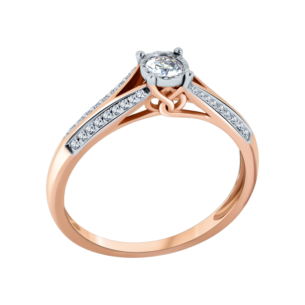 Кольцо помолвочное с бриллиантом Бриант RRI28778BRTD