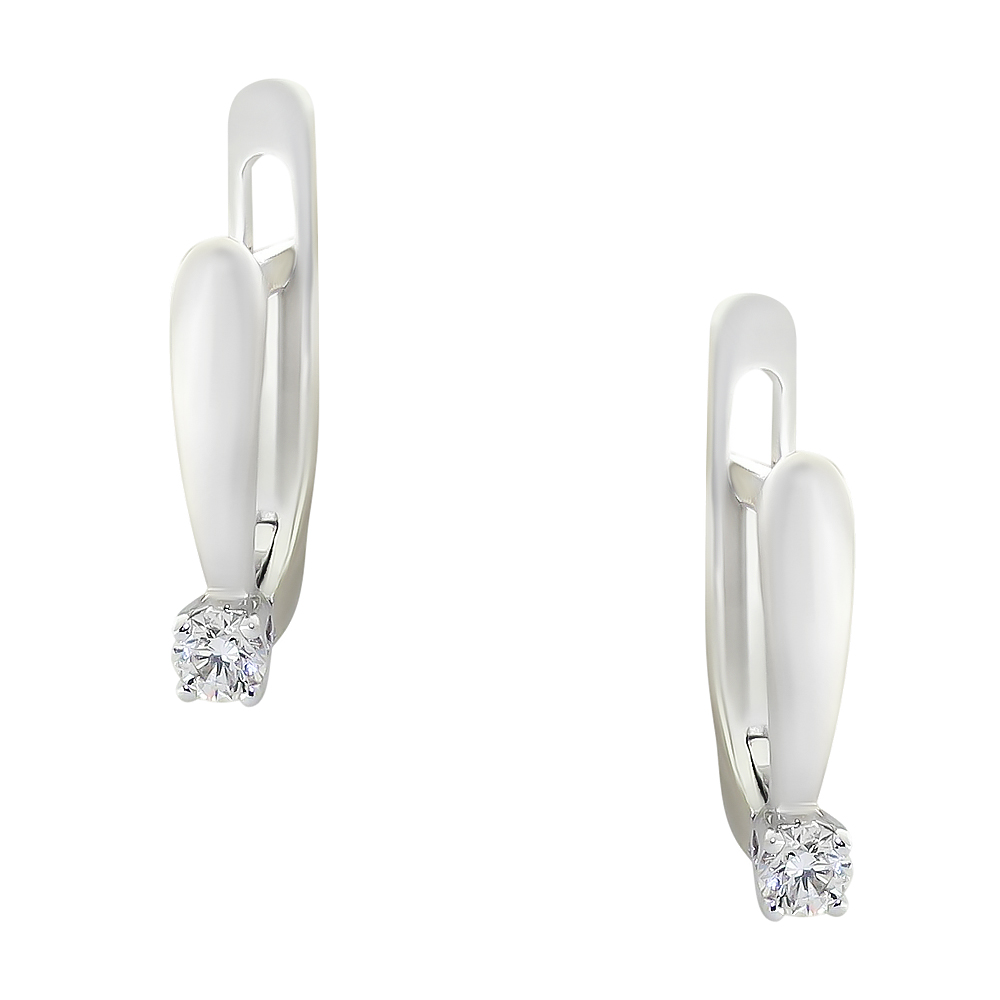 Серьги с бриллиантом ГАЛЕРЕЯ ЭКСКЛЮЗИВА 4570200