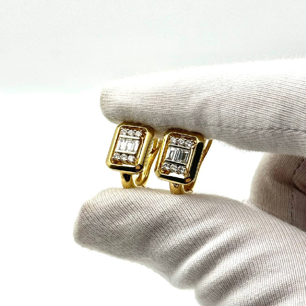 Серьги с бриллиантом МЭЮЗ 83342