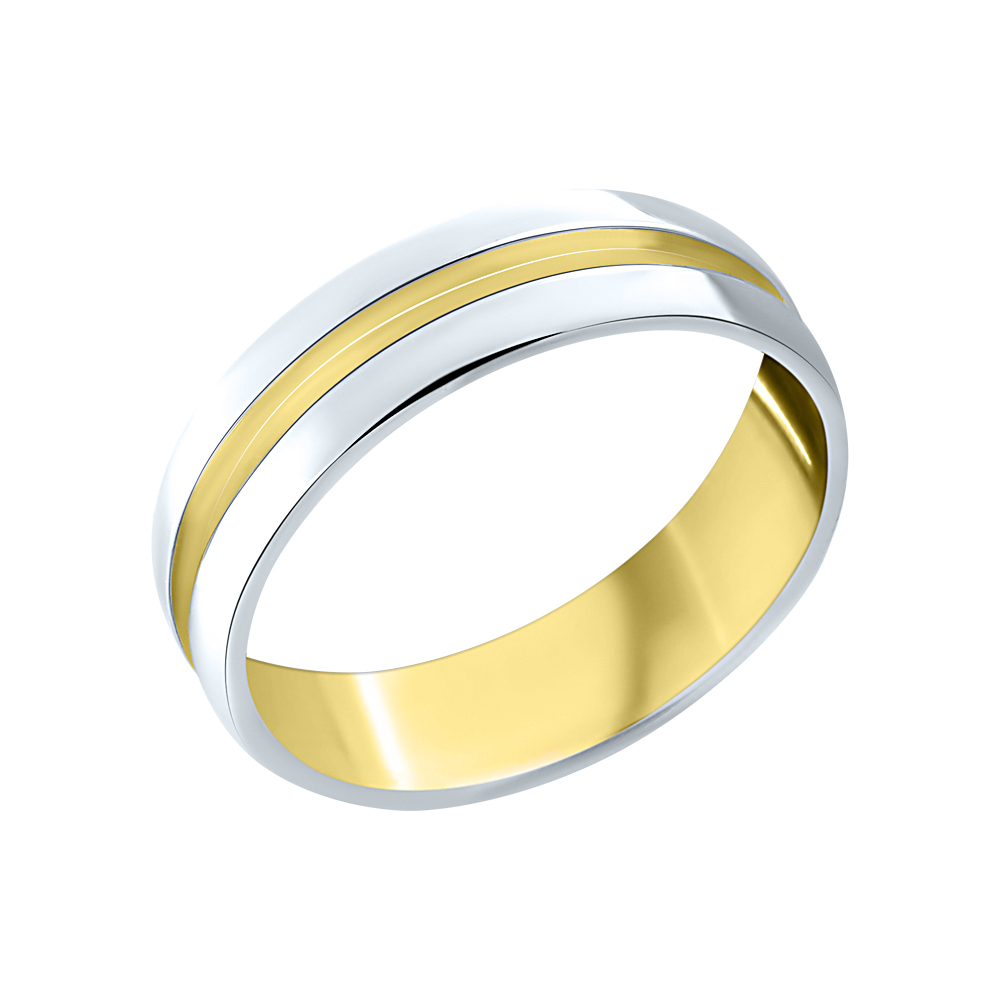 Кольцо обручальное из комбинированного золота 7221258/2 л