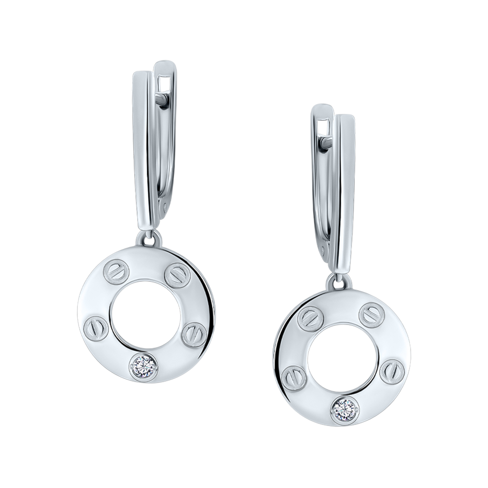 Серьги из серебра DEL'TA с1204423