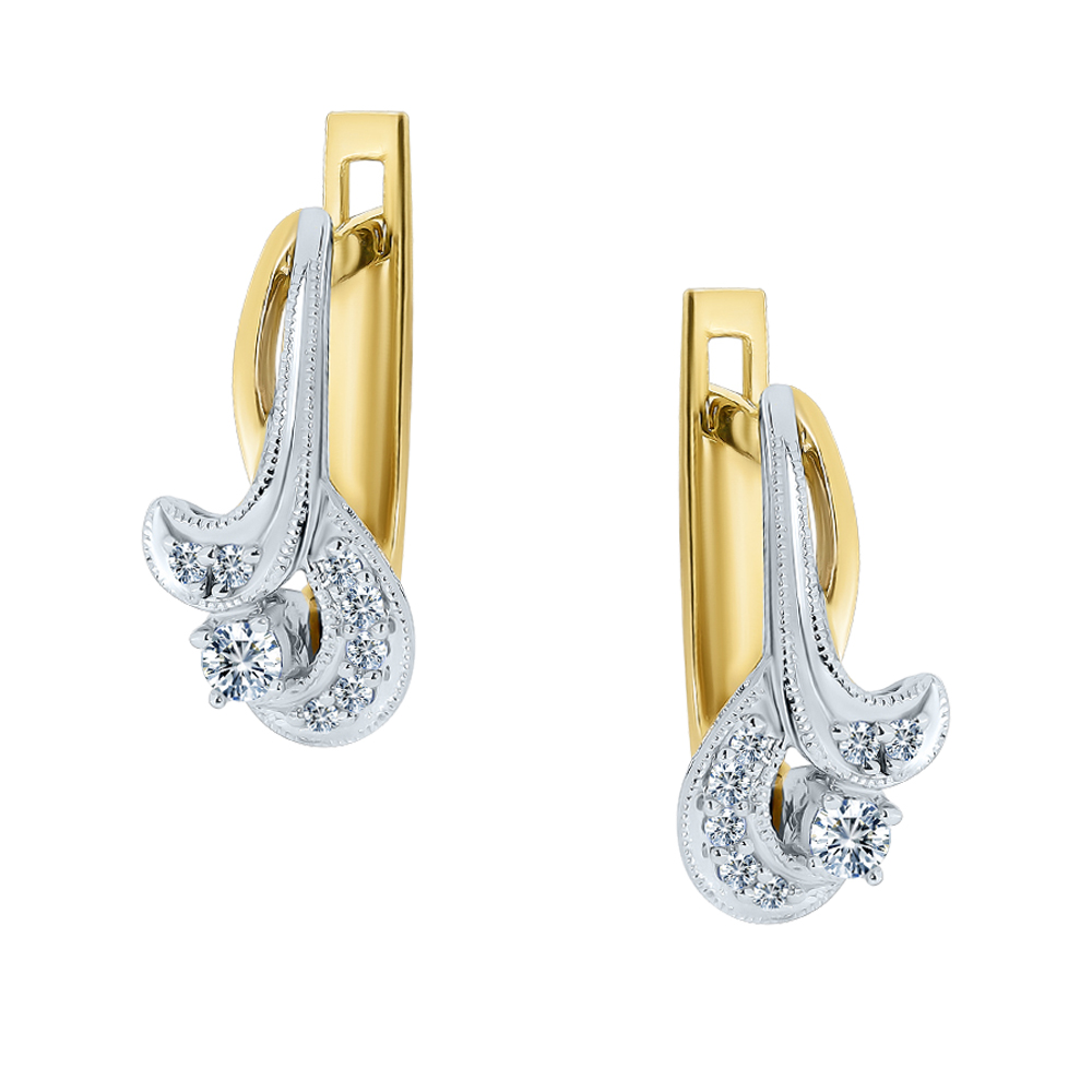 Серьги с бриллиантом Бриант EY1944D