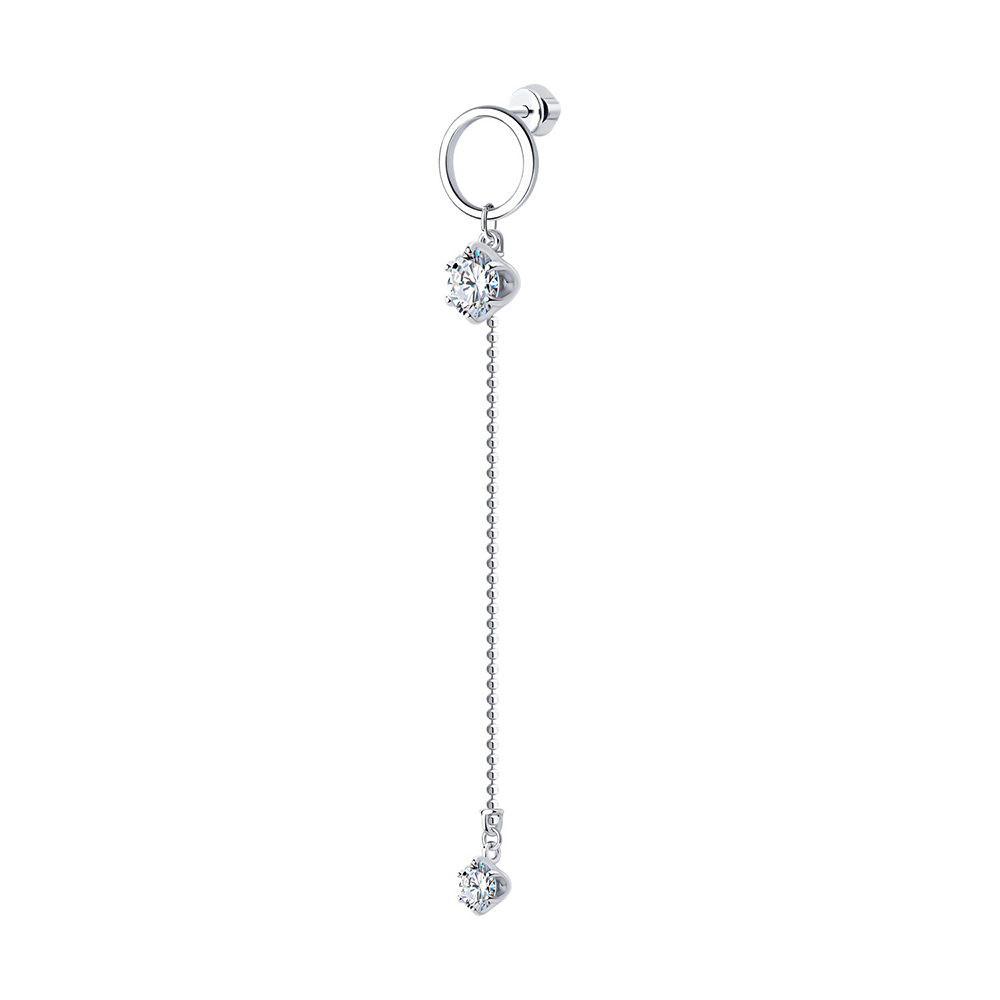 Серьга из серебра SOKOLOV 94170218