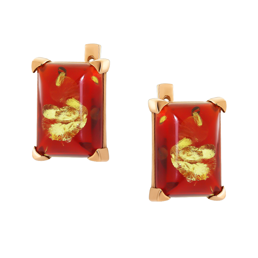 Серьги из серебра Янтарная волна 821155р