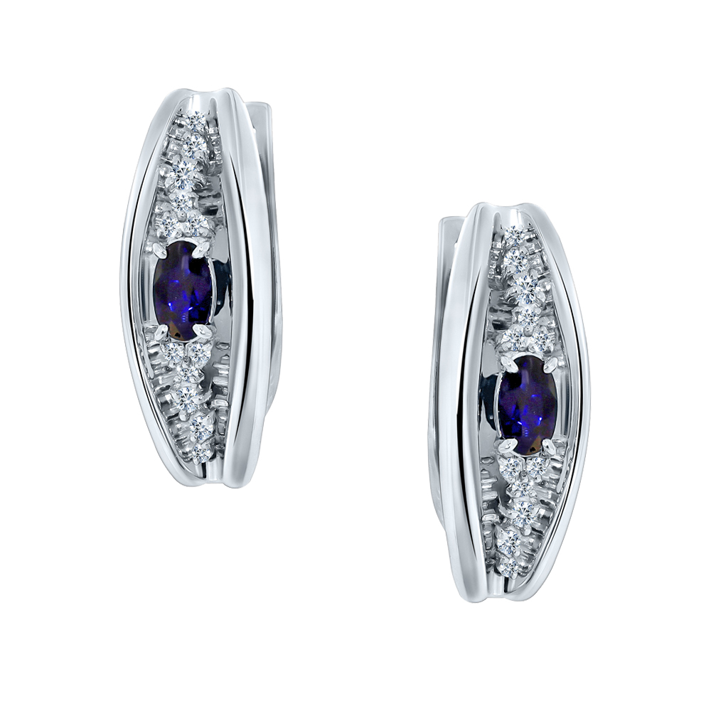 Серьги с бриллиантом АЛЬКОР 25771-202