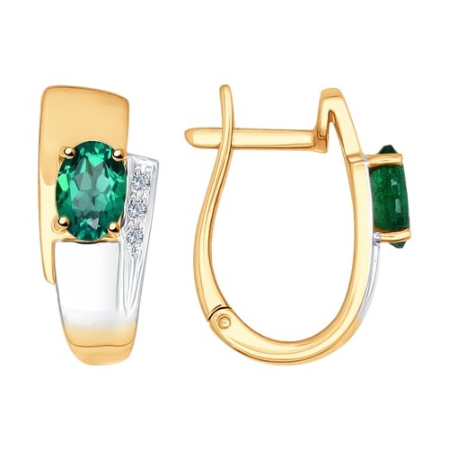 Серьги с бриллиантом SOKOLOV 3020427