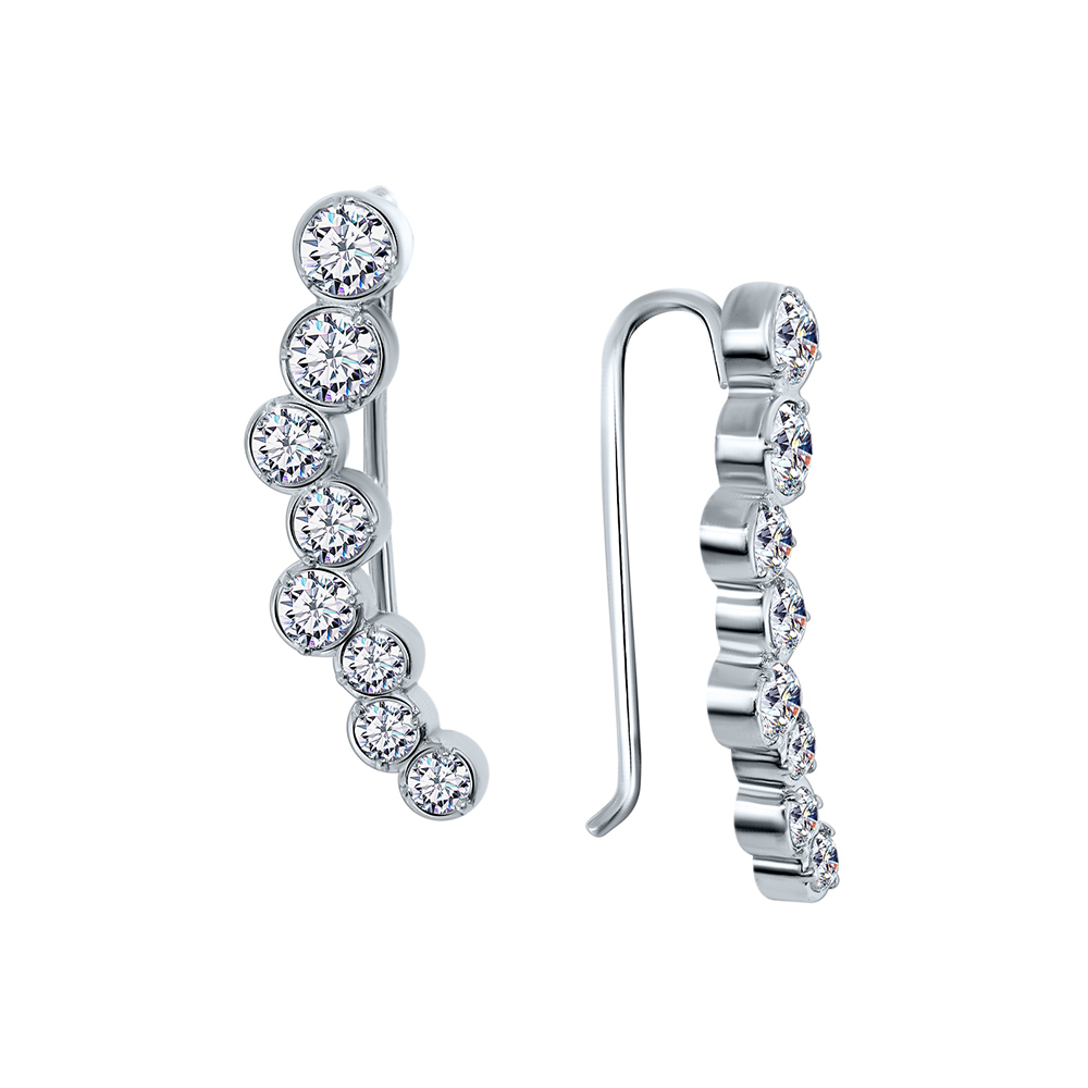 Серьги клаймберы из серебра Сильвер Лайн с1101р