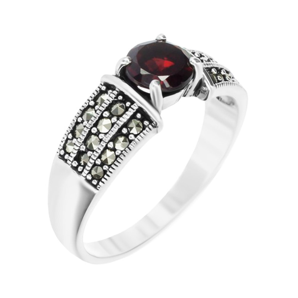 Кольцо из серебра Марказит HR1028