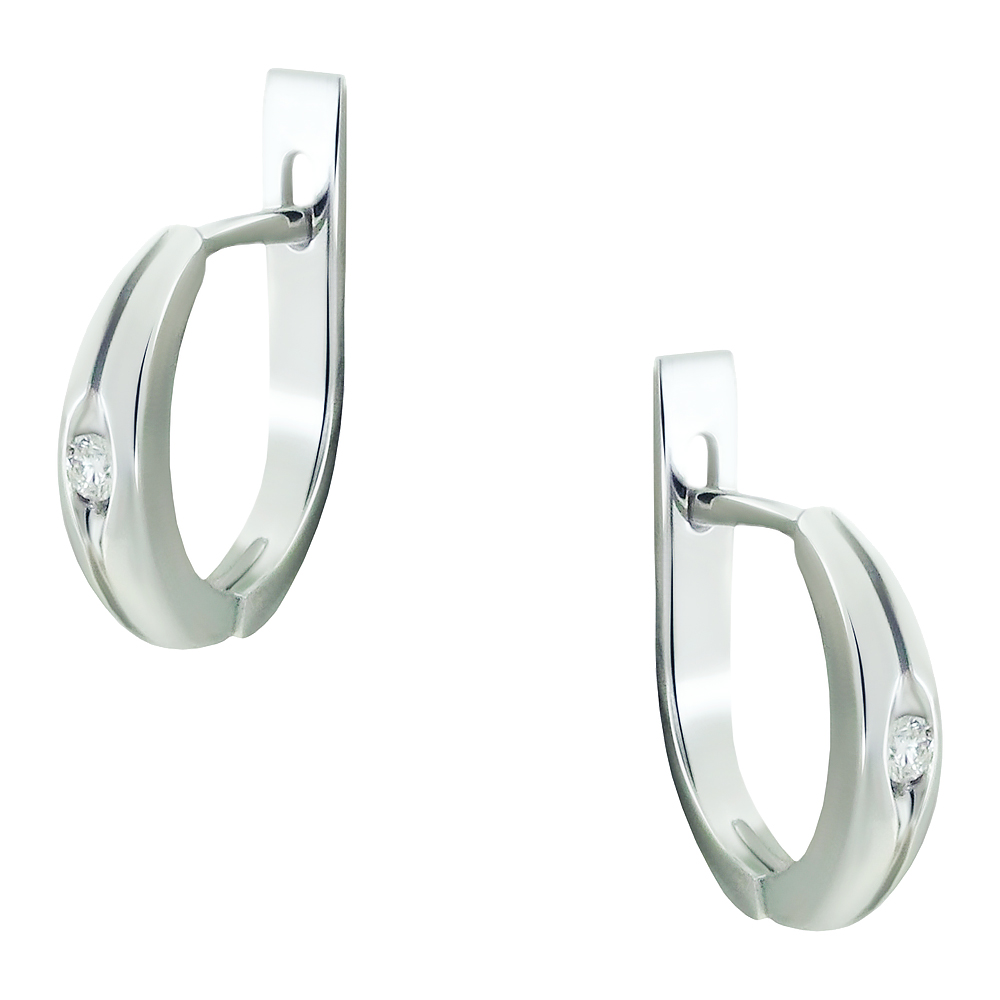 Серьги с бриллиантом ГАЛЕРЕЯ ЭКСКЛЮЗИВА 4570020