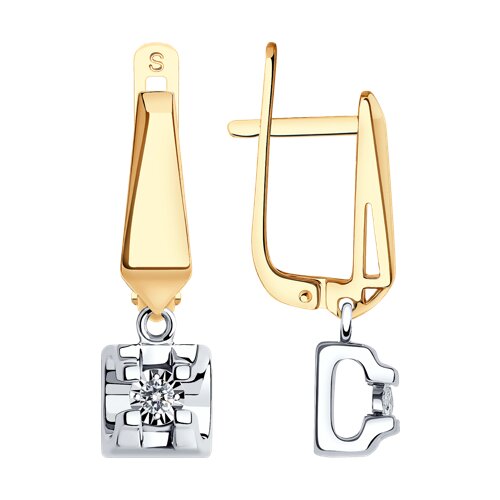 Серьги с бриллиантом SOKOLOV 1021248 №25 37