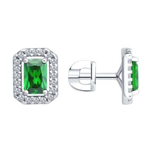 Серьги пуссеты из серебра SOKOLOV 94027037