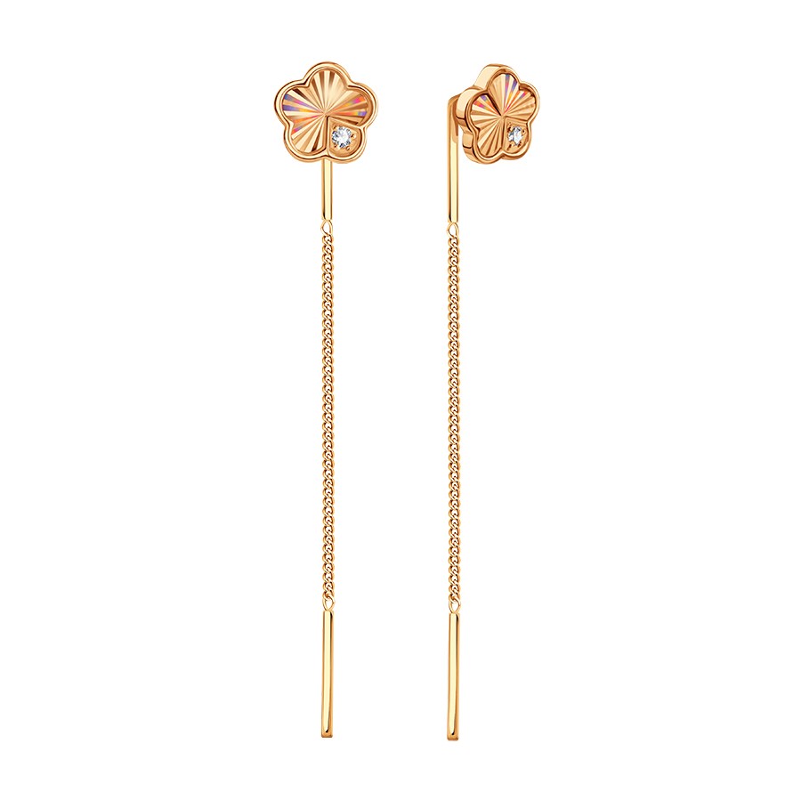 Серьги продежки из золота KARATOV Т10262Е025