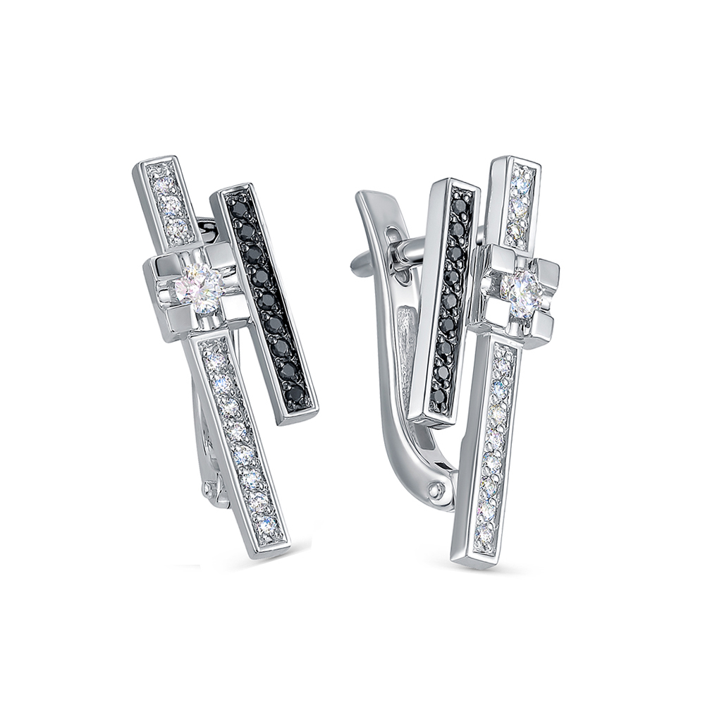 Серьги с бриллиантом ЛЕТО 540-2204